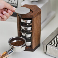 Support de Porte-Filtre à Café de 58 mm, Panier à Filtre à Café en Bois, Support de Rangement D'Accessoires de Café pour la Maison