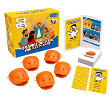 Funny Duckbill Mask Party Game Set with Punishment Challenge Cards, Family Friends Group Loser Challenge Game for Party