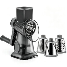 Cheese Grater Hand Crank Rotary Vegetables Shredder, Portable Graters, Interchangeable Blades,Multifunctional Slicer Set