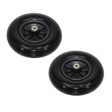 2 Pièce 200x50 Roues PU 8 Pouces Pneus Pleins 200x50 Roues Avant de Fauteuil Roulant Roues Pleines pour Fauteuil Roulant Noir
