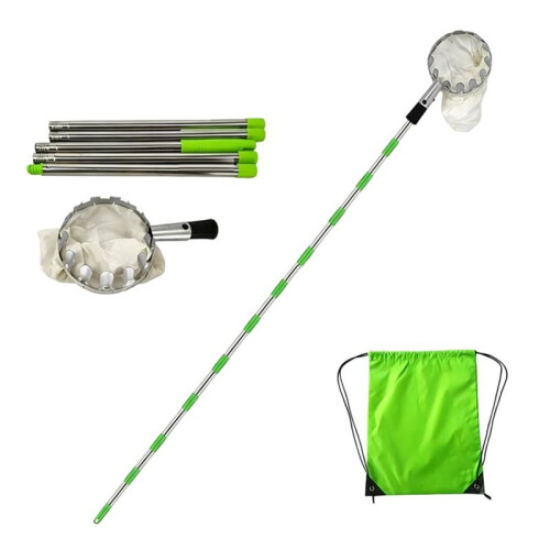 Fruit Picker with Telescopic Handle 4m,Fruit Picker,  Picker with Bag, Stainless Steel Fruit Harvesting Tools