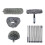 Reach Ceiling Fan Duster Kit with Telescopic Pole, Corner Brush, Microfiber Feather Duster for Spider Webs and Ceilings 1