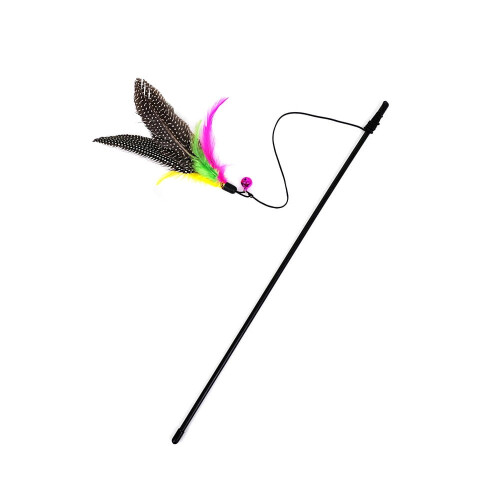 Cat Teaser Wand with Feather 56cm Durable Elastic Cord 1