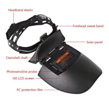Arc Mig Grinding Welders Mask - Auto Darkening Solar Power Adjustable Protective Gear for Welding