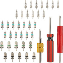 1 Set Airconditioning Ventielkern Kit, R12 R134a Bandenventielkern Gereedschappen, Inclusief Enkel- en Dubbelkop Verwijderingsgereedschap