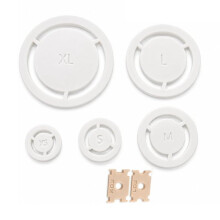 7Piece Pottery Foot Tool Set, Clay Base Aligner and Even Foot Press for Ceramic Bowls, Cups and DIY Wheel Projects