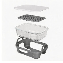 Doublure de Friteuse à Air en Verre pour Friteuses à Air à Double Panier pour DZ401 DZ550 SL401, Bol en Verre Borosilicate avec Plateau et