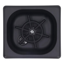 Lave-Verre avec Trous de Pulvérisation Multi-Angles, Fini Noir Mat pour Restaurant, Cuisine, Café, Évier de Laboratoire