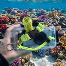 Duikcamera Veer Touw Duik Anti-Verlies Haak Veer Touw Gewonden Lanyard voor Duiken Buiten Klimmen A
