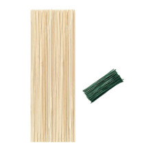Bambus-Pflanzenstützen, Pflanzenstützen für Setzlinge, Gartenarbeit, Topfpflanzen, Holzschild für Gartenstecker