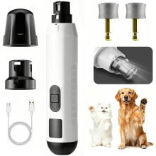 Quiet Pet Nail Grinder with LED Light, 5-Speed Adjustable Dog Nail Grooming Tool for Home of Small Medium Large Pets