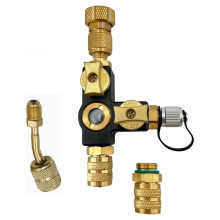 Strumento Professionale per La Rimozione del Nucleo Della Valvola HVAC VC2G con Adattatore da 5/16, Valvola Doppia da 1/4 con Vetro di Ispezione,