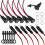 6 Sets  Power Jack Threaded Female Panel Mount Connector Adapter Kit with Cover Cap 1