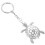 Turtle Shape Metal Keychain 1 Set 2.4 x 1.6 Inches 1