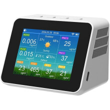Tuya WiFi Weather Station Air Quality Monitor Hygrometer Thermometer Calandar 3 Days Weather Forecast White