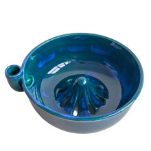 Self Rinsing Berry Washing Ceramic Bowl,Ceramic Berry Basket with Holes,Stoneware Fruit Rinse Bowl,for Kitchen Counter