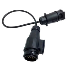 12V Car Adapter Connector Plug 7 Pin to 13 Pin Round Connector for Towing Trailer Plug