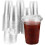 16 oz Plastic Iced Coffee Cups with Strawless Sip Lids, 100 1