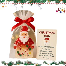 Little Pocket Christmas Hug Resin Token with Encouragement