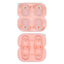Penguin Ice Mold, Fun Shapes Ice Tray, Make 4 Cute Penguin Ice Balls for Drinks Cocktails Iced Coffee