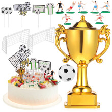 Football Cake Topper Plastic Paper Assorted Colors