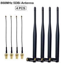 4-Pack LoRa-Antenn 5dBi Omni-Riktad LoRa-Antenn Omni-Riktad Hög Förstärkning LoRa-Antenn Hane för Meshtastic 868MHz