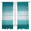 Teal Green Gradient Sheer Curtains 52x63 in, Wood Grain 1