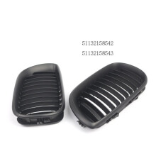 51132158542 51132158543 Främre Stötfångarens Njurgrill för 3-Serie E46 4-Dörrars LCI 2002-2005 Racinggrill Mattsvart