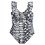Women's tummy control one-piece swimsuit long torso curvy 4