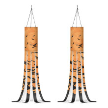 Halloween Bat Windsock Flag Outdoor Purple 2-Piece