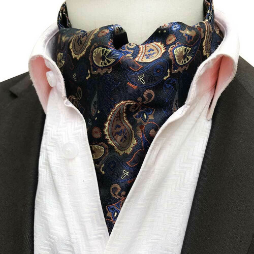 Men's Ascot Scarf Paisley Pattern Wedding Tie