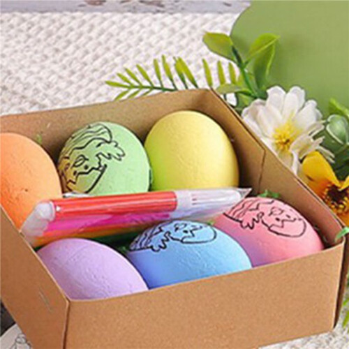 12 Pcs Easter DIY Hand-Painted Eggs 2024 Cartoon Eggs Children'S Handmade Gift Easter Egg Painting Kit-B 2