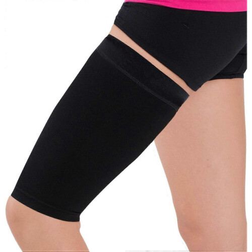 (As show, One size) 1 Pair Thigh Compression Sleeve Hamstring, Quadriceps, Groin Pull and Strains Athletic Thigh Support