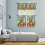 Easter Bunny Eggs Kitchen Curtains Set Spring Flower Blue 6