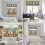 Easter Bunny Eggs Kitchen Curtains Set Spring Flower Blue 7