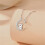 Rabbit Crescent Pendant Necklace S925 Sterling Silver 3