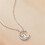 Rabbit Crescent Pendant Necklace S925 Sterling Silver 4