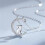 Rabbit Crescent Pendant Necklace S925 Sterling Silver 5