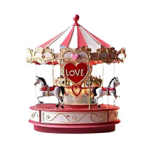 Acrylic Carousel Pendant with Rope for Keys or Decor