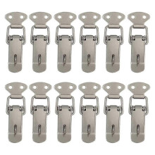 (As show, One size) 12-teiliges Set: Türriegel mit Hebelverschluss, Federriegel, Knebelverschluss, Stahlfederriegel, Schnalle,