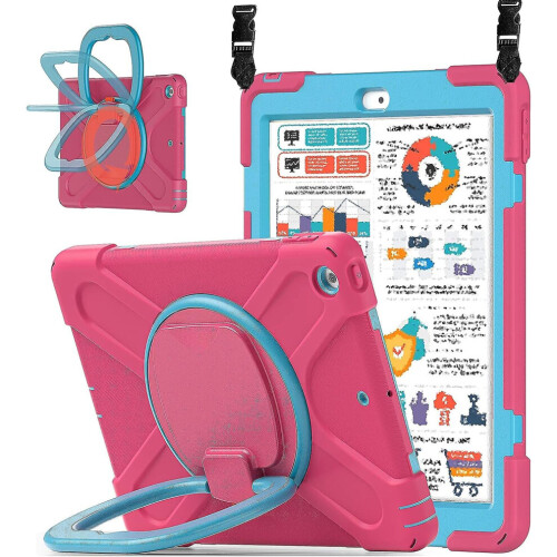 (As show, One size) Compatible With Ipad Series Protective Case, With Pen Holder Handle, Heavy Shock Proof Protective Case.