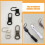 ROSENICE Metal Zipper Pull Tab Rectangular Heavy Duty 4