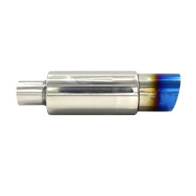Tuyau d'échappement arrière universel en acier inoxydable pour voiture, silencieux carré, embout de