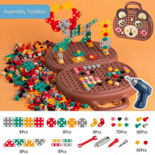 voor creatieve timmerlieden Busyboard STEM-bouwspeelgoed, vroegleerzaam technisch blokkenspeelgoed,