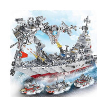 (As show, One size) HMS Battleship Building Set - Red Sea Themed Construction Toy for Aspiring Sailors
