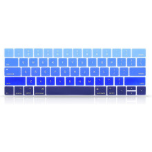 (As show, One size) Blue Gradient Keyboard Cover Ultra Thin Keyboard Protector Skin Compatible With Macbook Pro With Touch Bar 13-inch 15-inch