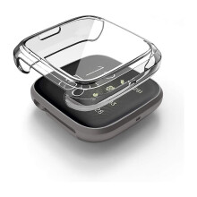 (As show, One size) 3-pack skärmskydd kompatibelt Fitbit Versa 2-skal, ultratunt, smalt, mjukt TPU-skyddsskal med heltäckande
