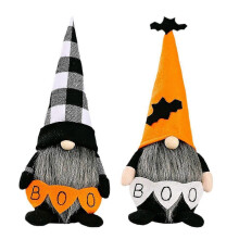 Charmante pluche Halloween-kabouterbeeldjes voor een Scandinavische stijl in huis en voor feestdecoraties