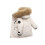 (BEIGE, 130cm) Pojkar Vinterjacka Barn Dunjackor Varm Parka 1