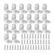 (As show, One size) 20 conectores angulares de 90 grados, soportes angulares en forma de L, soportes de esquina de acero